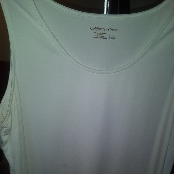 Coldwater Creek white sleeveless pullover - Picture 1 of 5